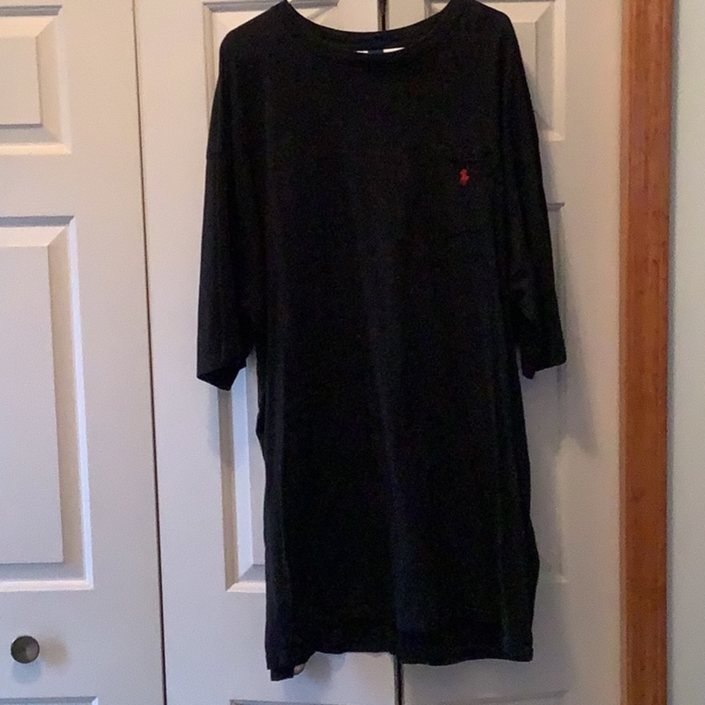 Ralph Lauren POLO brand black T-shirt 2LT TALL sized for big man 28 wide 34 long